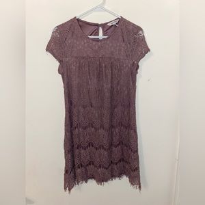 dark purple lace dress